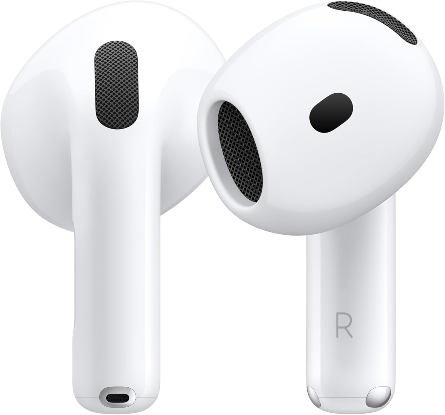 Apple AirPods 4 wireless earbuds in white charging case - best earbuds 2025 with Active Noise Cancellation